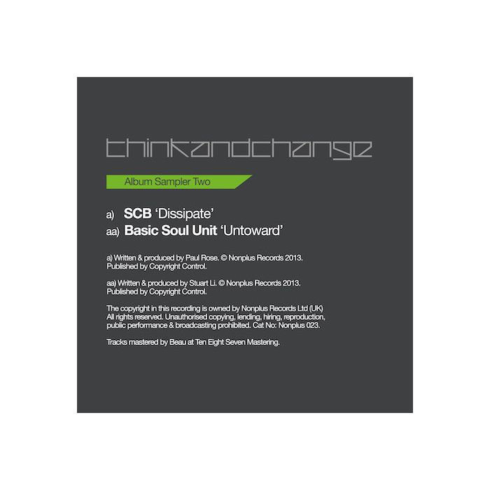 SCB  / Basic Soul Unit - Think & Change Album Sampler 2