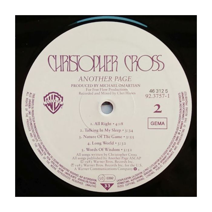Christopher Cross - Another Page