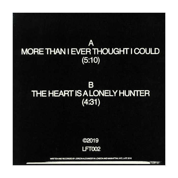 Jordon Alexander  - More Than I Ever Thought I Could / The Heart Is A Lonely Hunter