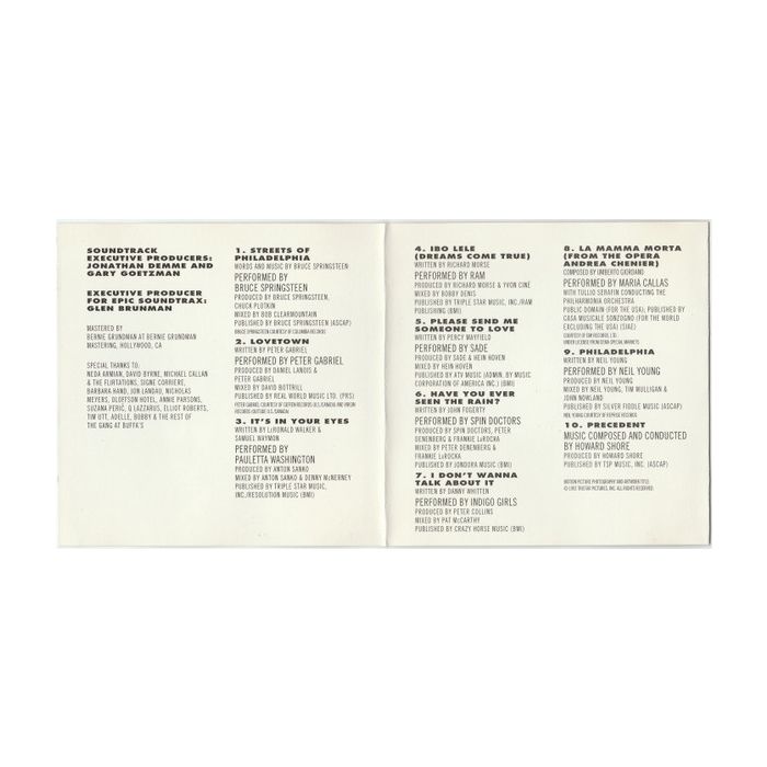 Various - Philadelphia (Music From The Motion Picture)