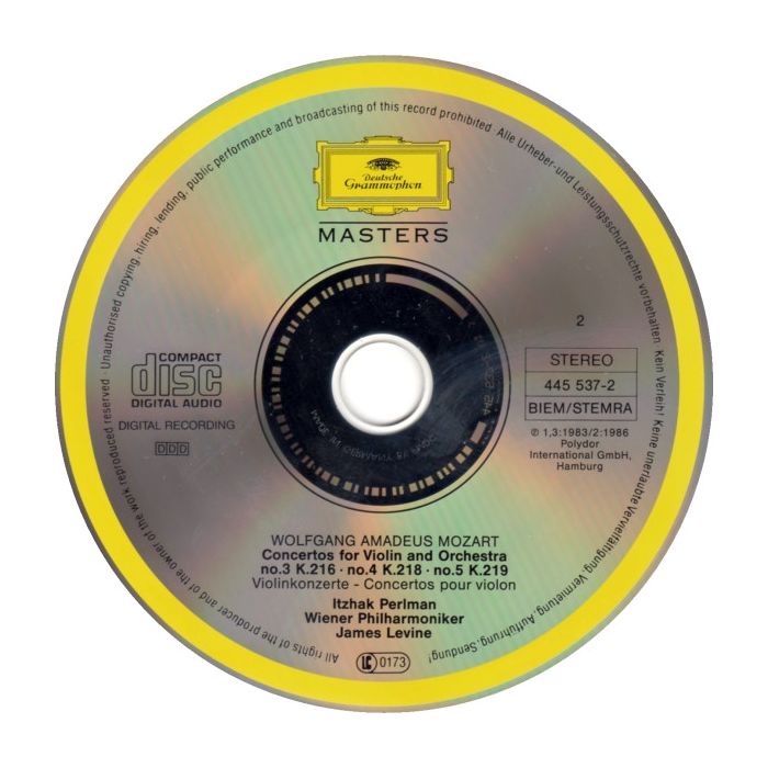 Wolfgang Amadeus Mozart , Itzhak Perlman , James Levine  , Wiener Philharmoniker - The 5 Violin Concertos
