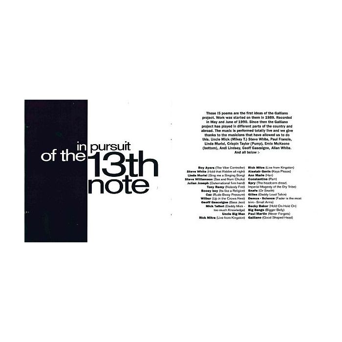 Galliano - In Pursuit Of The 13th Note