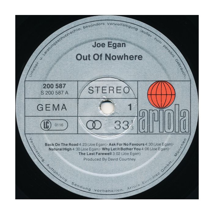 Joe Egan - Out Of Nowhere