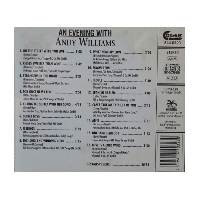 Andy Williams - An Evening With Andy Williams