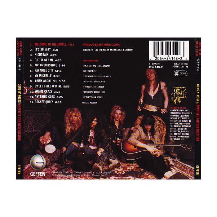 Guns N' Roses - Appetite For Destruction