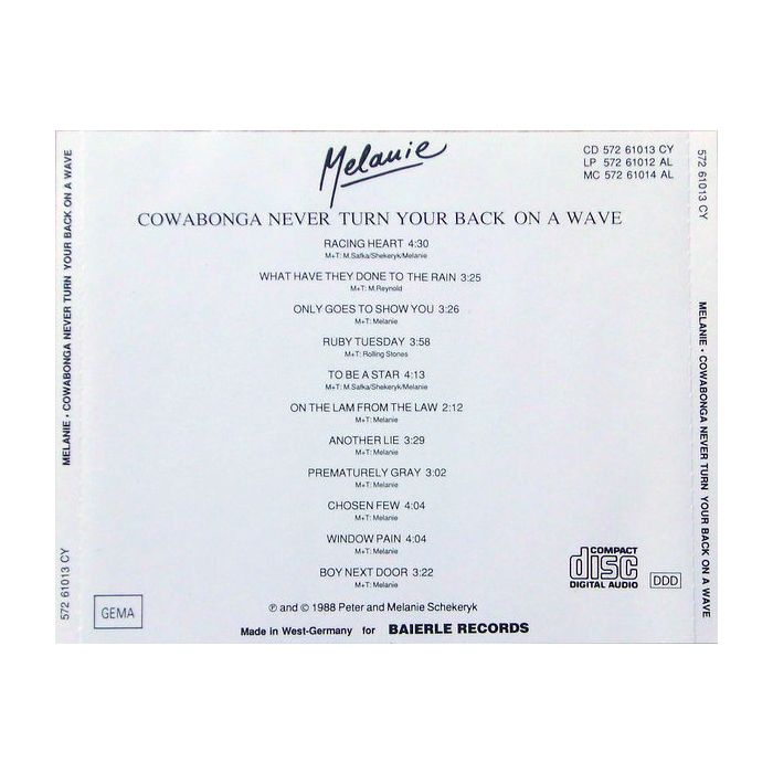 Melanie  - Cowabonga Never Turn Your Back On A Wave