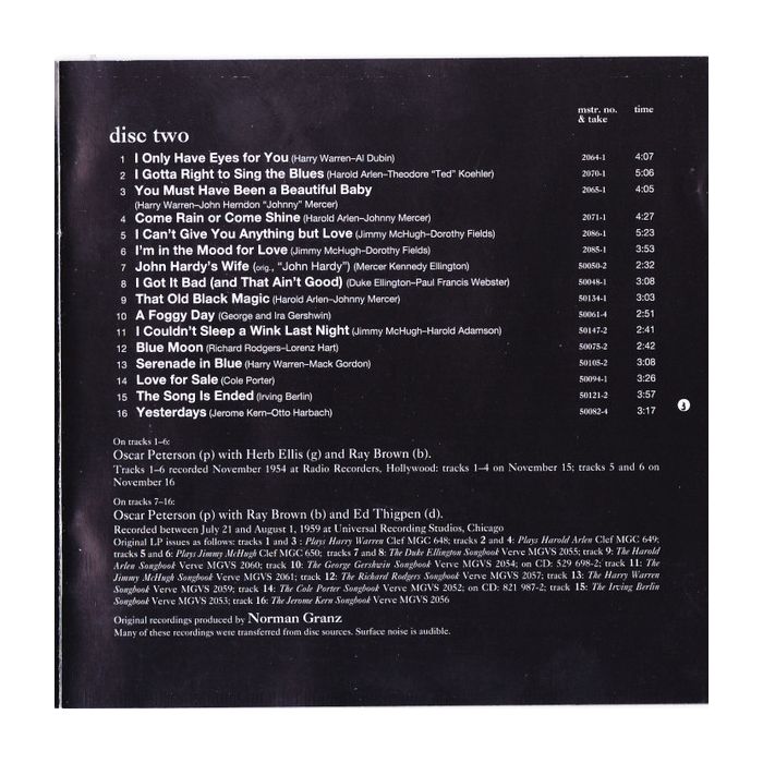 Oscar Peterson - The Song Is You (Best Of The Verve Songbooks)
