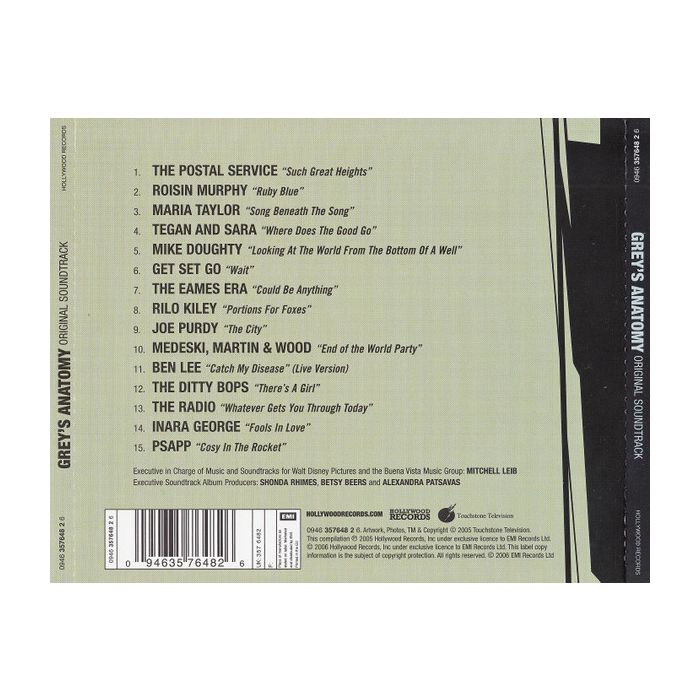 Various - Grey's Anatomy - Original Soundtrack