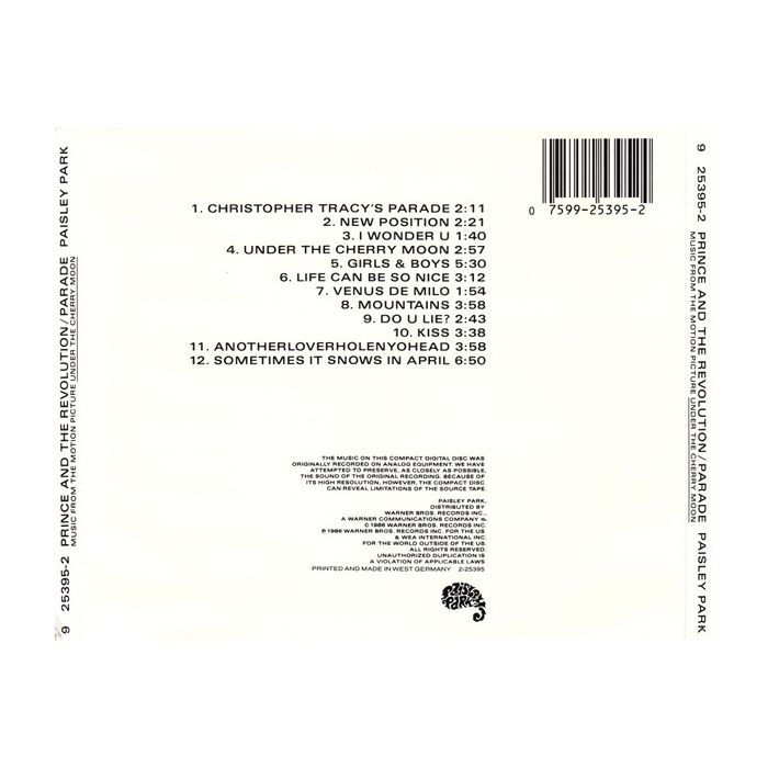 Prince And The Revolution - Parade