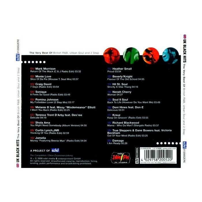 Various - Uk Black Hits: The Very Best Of British R&B, Urban Soul And 2 Step