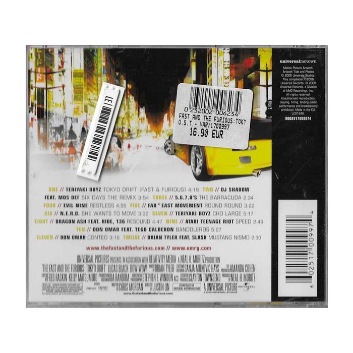 Various - The Fast And The Furious: Tokyo Drift - Original Motion Picture Soundtrack