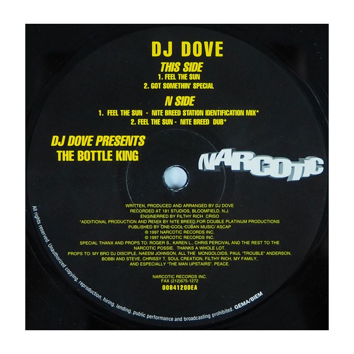 DJ Dove Presents The Bottle King - Feel The Sun / Got Somethin' Special