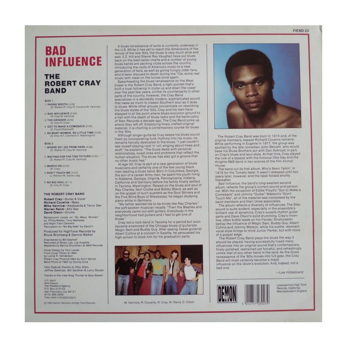 The Robert Cray Band - Bad Influence
