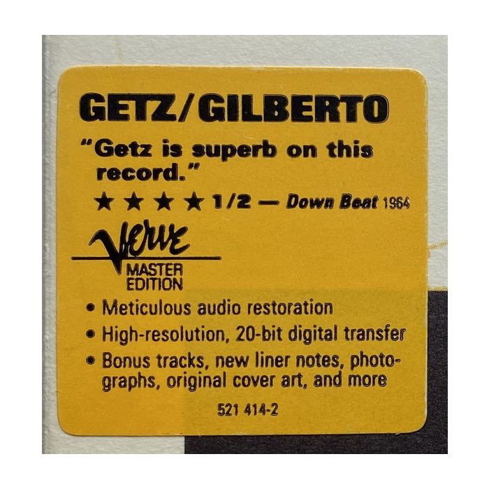 Stan Getz / João Gilberto Featuring Antonio Carlos Jobim - Getz / Gilberto
