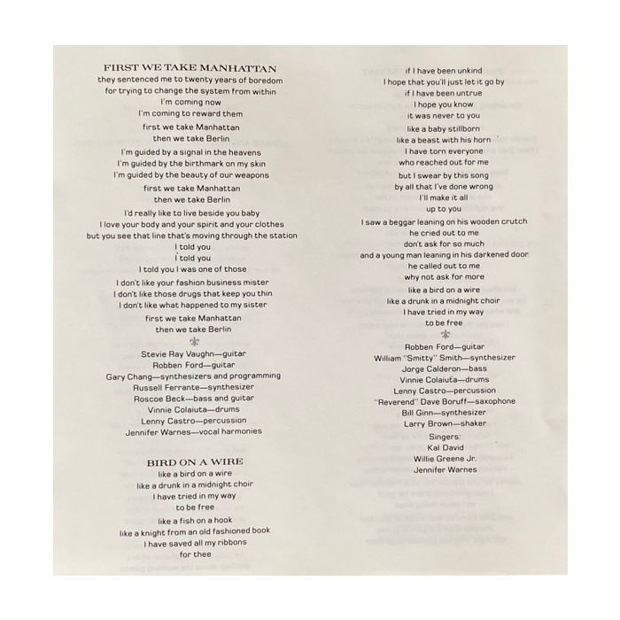 Jennifer Warnes - Famous Blue Raincoat (The Songs Of Leonard Cohen)