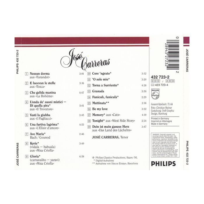 José Carreras - Bravo - Seine Welterfolge