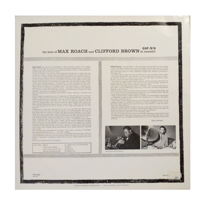 Clifford Brown and Max Roach - The Best Of Max Roach And Clifford Brown In Concert!