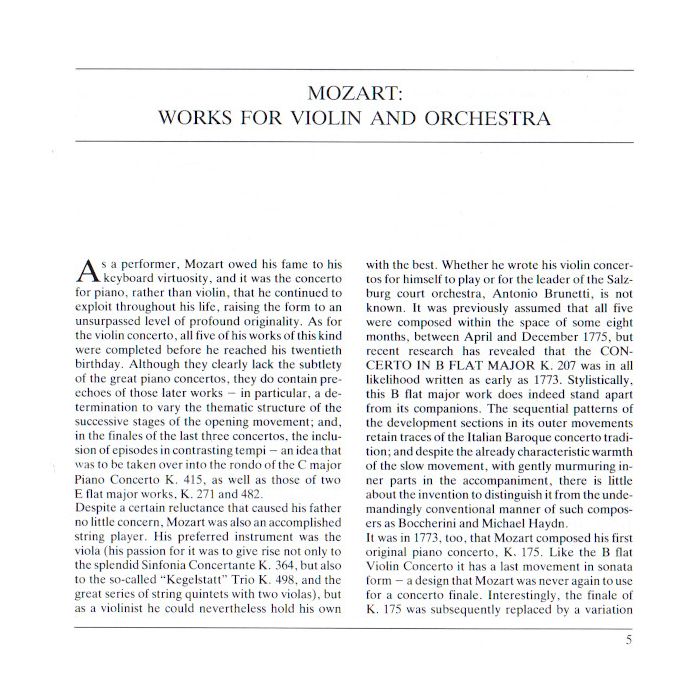 Wolfgang Amadeus Mozart , Itzhak Perlman , James Levine  , Wiener Philharmoniker - The 5 Violin Concertos