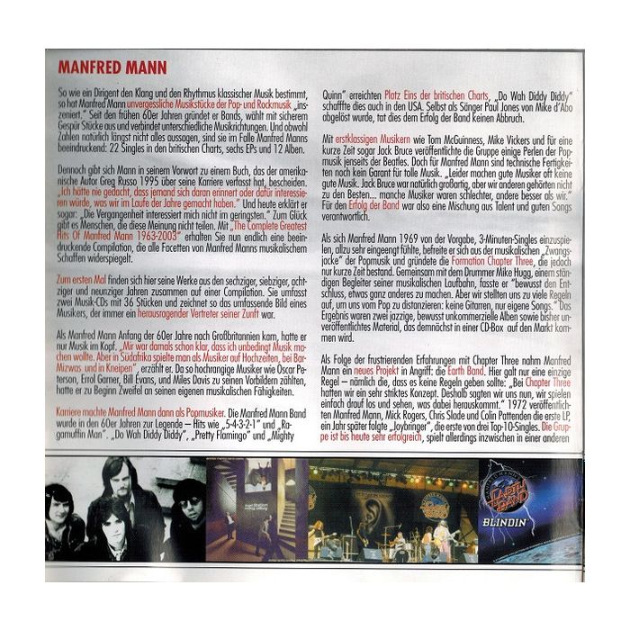 Manfred Mann  - The Complete Greatest Hits Of Manfred Mann 1963 - 2003