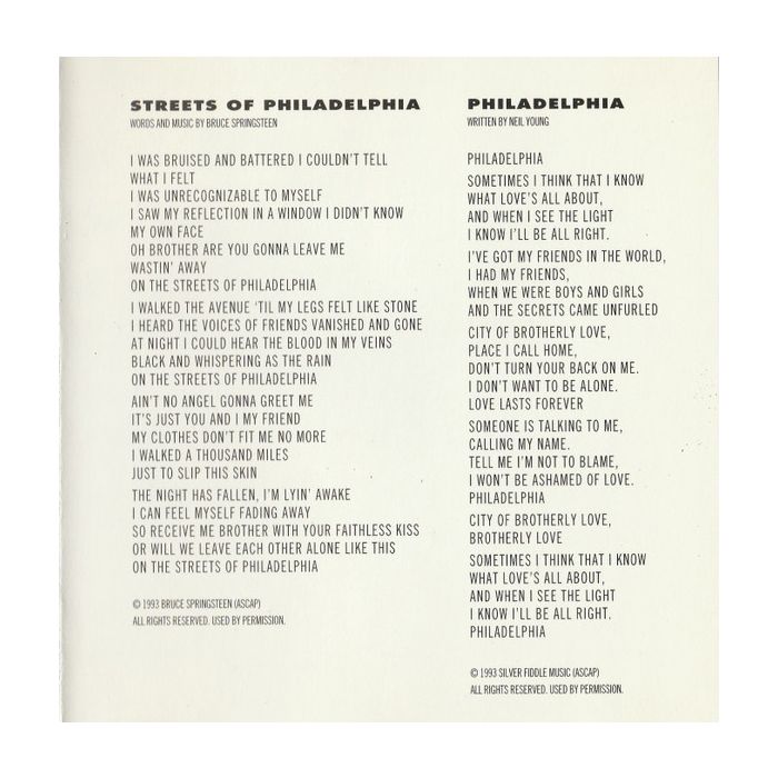 Various - Philadelphia (Music From The Motion Picture)