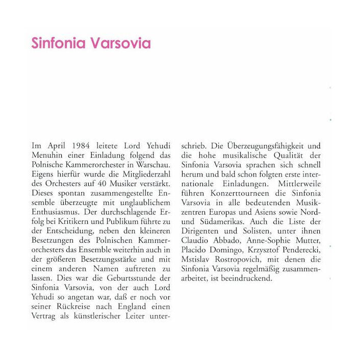 Albrecht Mayer , Johann Sebastian Bach , Sinfonia Varsovia - Lieder Ohne Worte: Transkriptionen Für Oboe Und Orchester