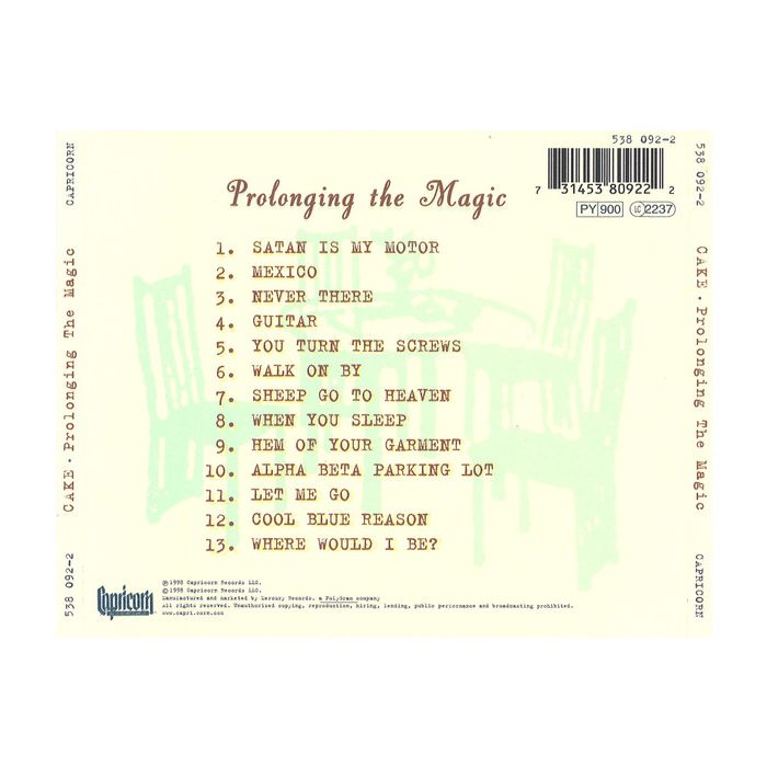 Cake - Prolonging The Magic