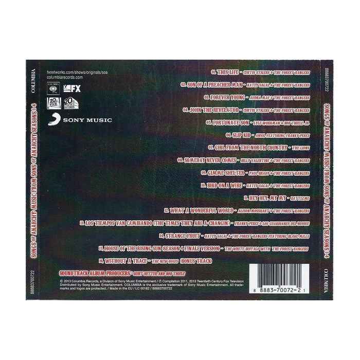 Various - Songs Of Anarchy: Music From Sons Of Anarchy Seasons 1-4