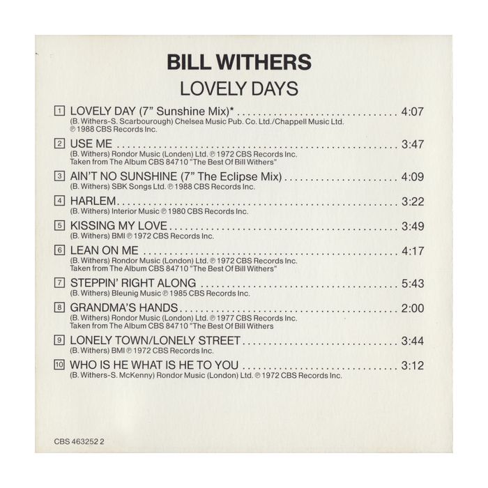 Bill Withers - Lovely Days
