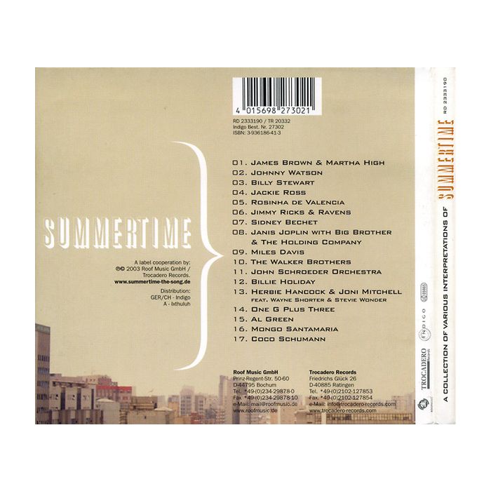 Various - A Collection Of Various Interpretations Of Summertime