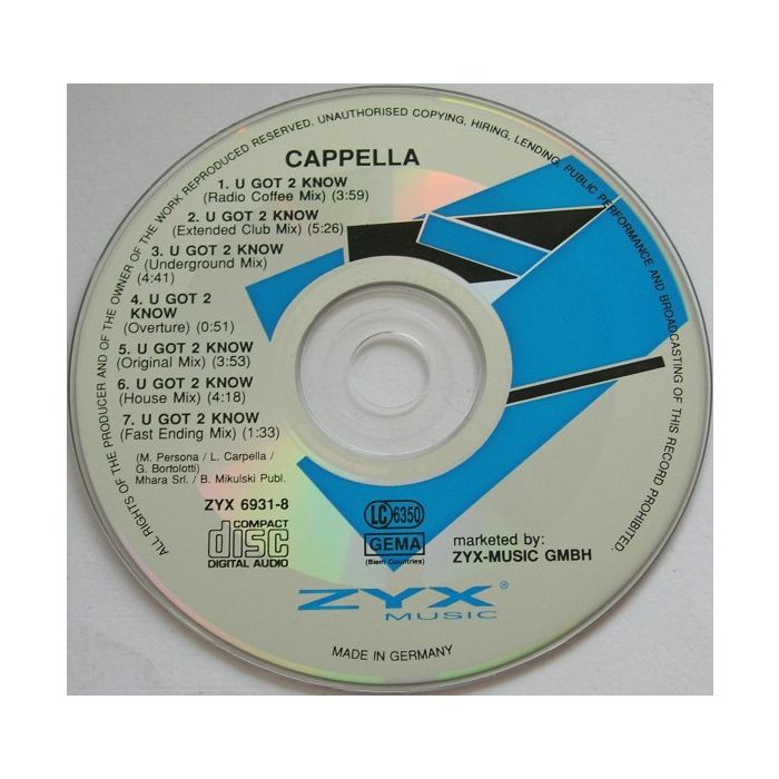 Cappella - U Got 2 Know