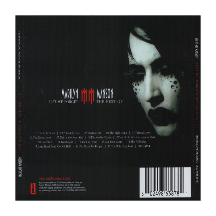 Marilyn Manson - Lest We Forget - The Best Of