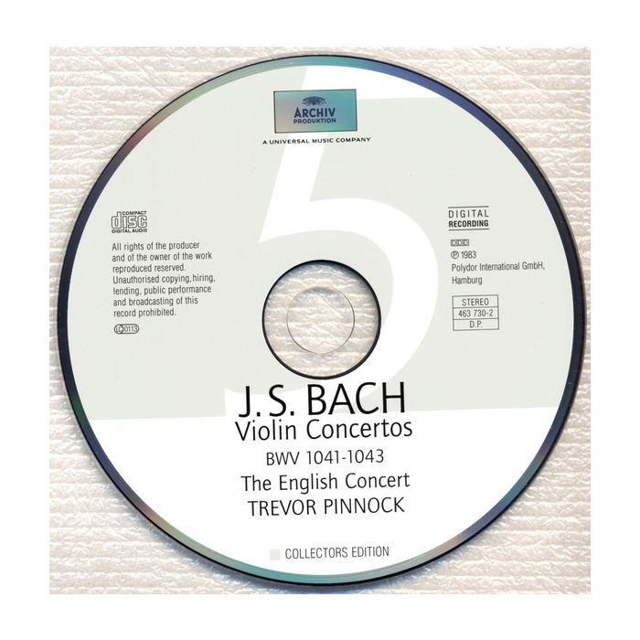 Johann Sebastian Bach : The English Concert · Trevor Pinnock - Concertos: Harpsichord · Violin · Flute · Oboe D'amore