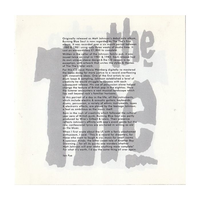 The The - Burning Blue Soul