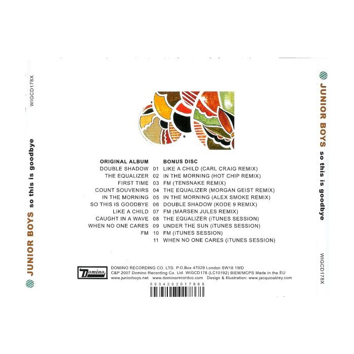 Junior Boys - So This Is Goodbye