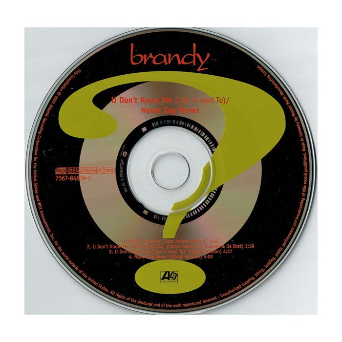 Brandy  - U Don't Know Me (Like U Used To) / Never Say Never