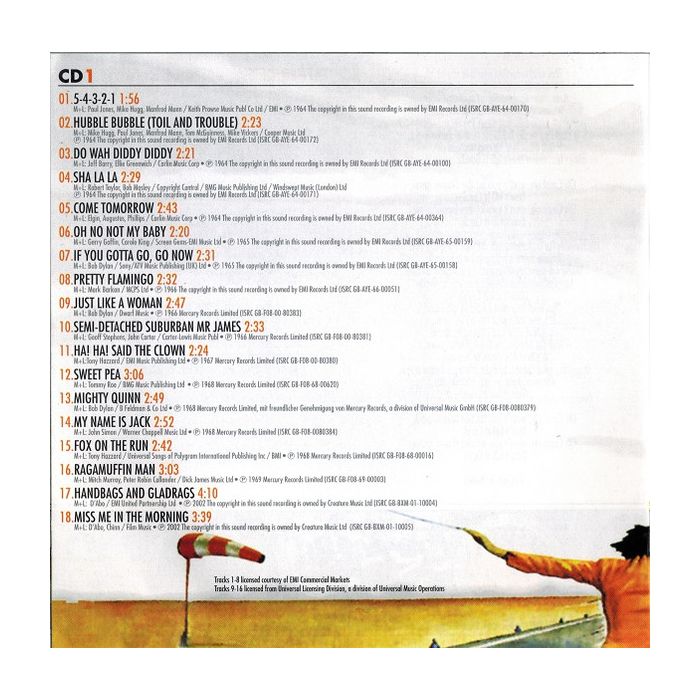Manfred Mann  - The Complete Greatest Hits Of Manfred Mann 1963 - 2003
