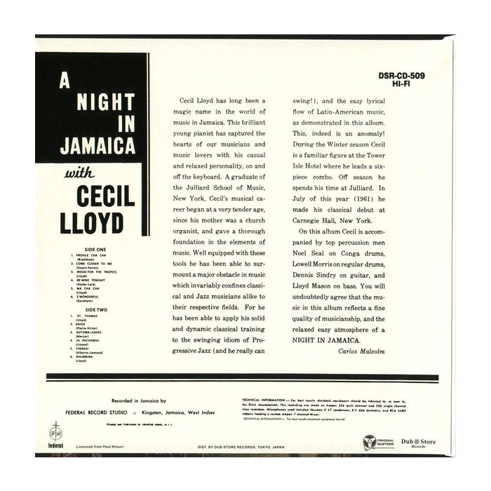 Cecil Lloyd - A Night In Jamaica With Cecil Lloyd