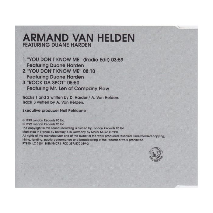 Armand Van Helden Featuring Duane Harden - You Don't Know Me