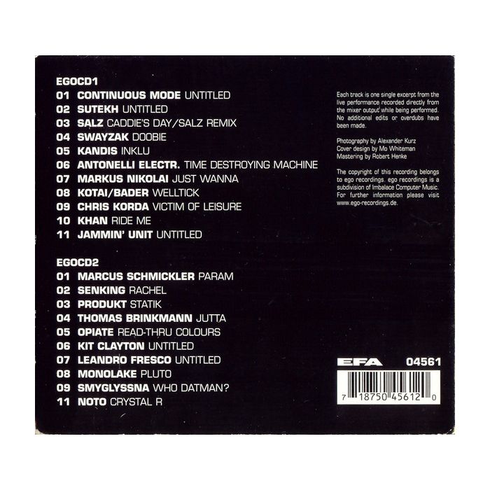 Various - Live Sets At Ego 1998-2000