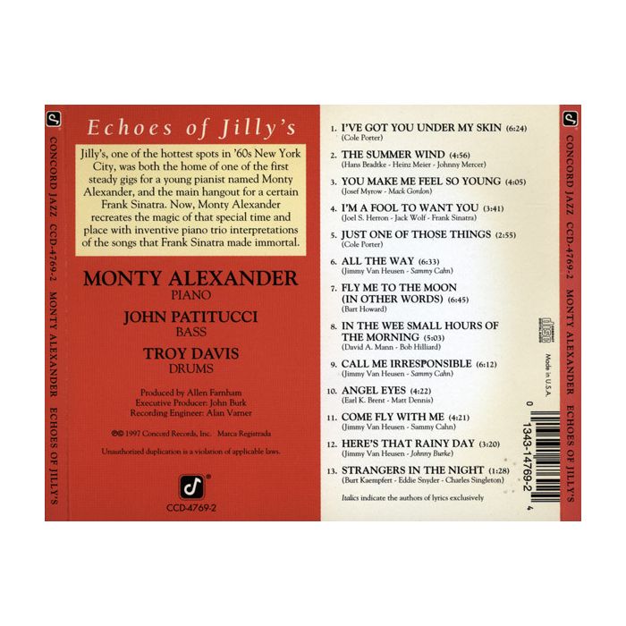 Monty Alexander With John Patitucci & Troy Davis  - Echoes Of Jilly's