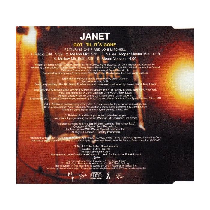 Janet Jackson Featuring Q-Tip And Joni Mitchell - Got 'Til It's Gone