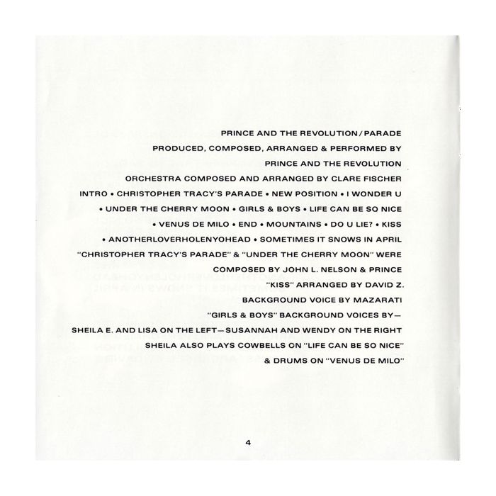 Prince And The Revolution - Parade