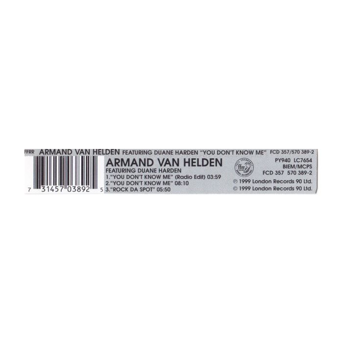 Armand Van Helden Featuring Duane Harden - You Don't Know Me