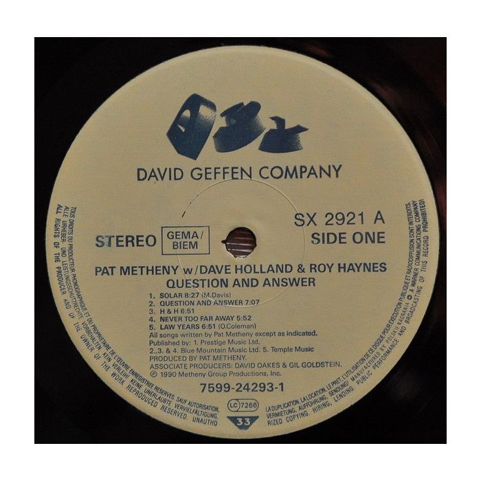 Pat Metheny w/ Dave Holland & Roy Haynes - Question And Answer