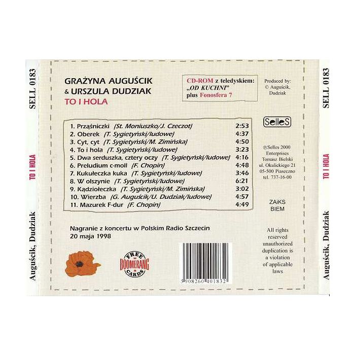 Grażyna Auguścik & Urszula Dudziak - To I Hola