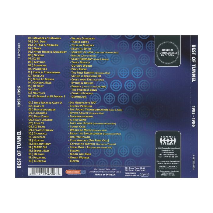 Various - Best Of Tunnel 1993 - 1996