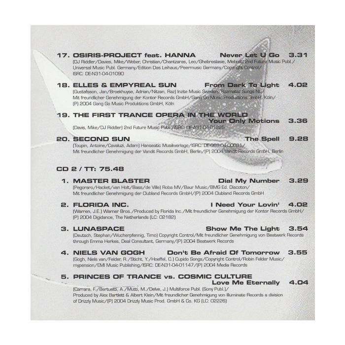 Various - Trance - The Vocal Session 2005