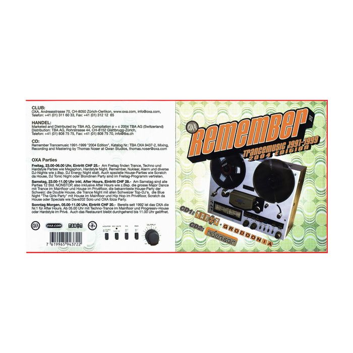 Various - OXA Remember Trancemusic 1991-1999 (2004 Edition)