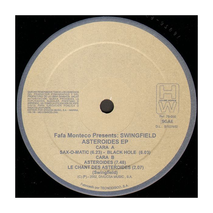 Fafa Monteco Presents Swingfield - Asteroïdes EP