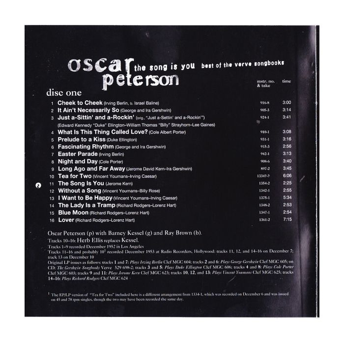 Oscar Peterson - The Song Is You (Best Of The Verve Songbooks)